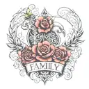 family first tattoo design idea