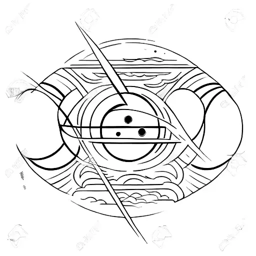 a simple and distinguishable black-and-white tattoo design of the planets and the sun arranged in a straight line on a f tattoo design idea