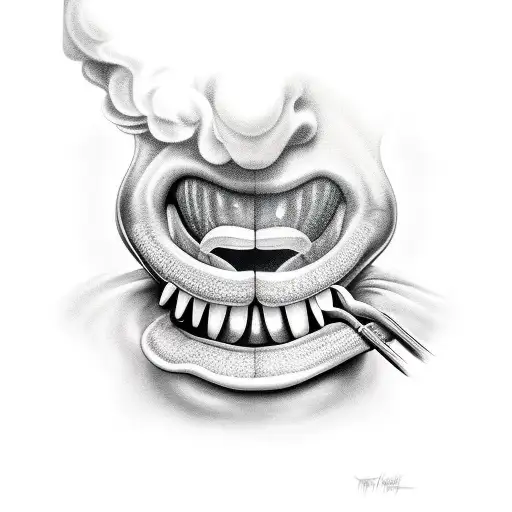 how to draw smoke coming out of a mouth