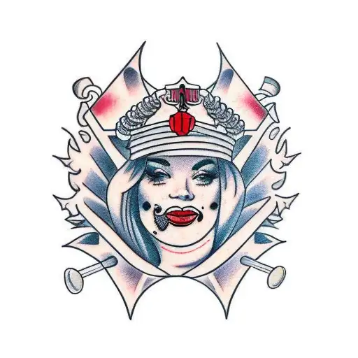 trap queen tattoo design idea