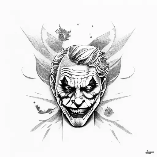 joker card tattoo design idea
