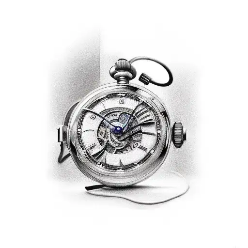 timepiece + music tattoo design idea