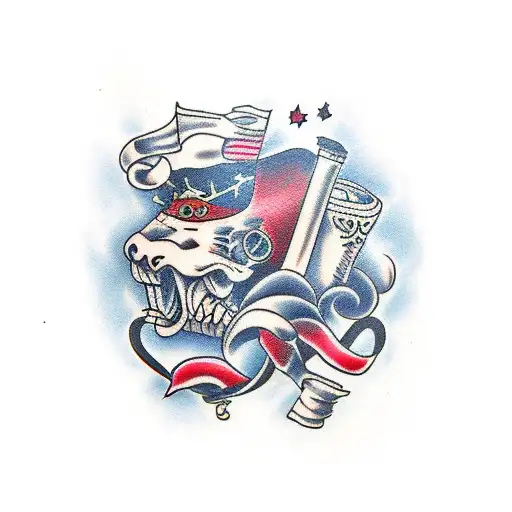 sleeve music smoke circus tattoo design idea