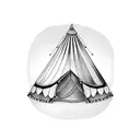 circus tent tattoo design idea