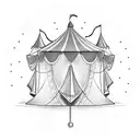 circus tent tattoo design idea