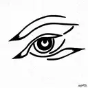 ankh symbol and eye of horus tattoo design idea