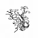 vines climbing up  tattoo design idea