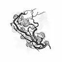 vines climbing up  tattoo design idea