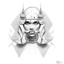 trap queen tattoo design idea