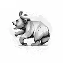 circus Bear tattoo design idea