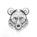 circus Bear tattoo design idea
