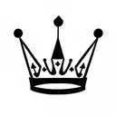 princess crown tattoo design idea