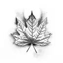 monsters leafs.  negative space blackwork.  tattoo design idea