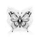 semicolon and a butterfly tattoo design idea
