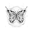 semicolon and a butterfly tattoo design idea