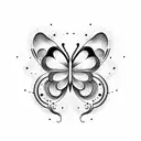 semicolon and a butterfly tattoo design idea