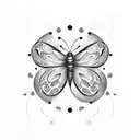 semicolon and a butterfly tattoo design idea