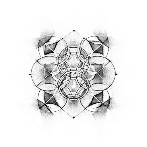 metatrons cube tattoo design idea