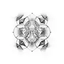 metatrons cube tattoo design idea