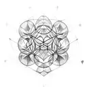 metatrons cube tattoo design idea