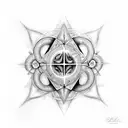 metatrons cube with tool aenima eye tattoo design idea