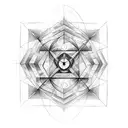 metatrons cube with tool aenima eye tattoo design idea
