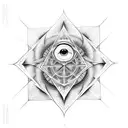 metatrons cube with tool aenima eye tattoo design idea