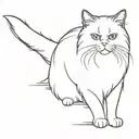 Persian cat tattoo design idea