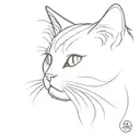 Persian cat tattoo design idea