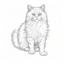 a persian cat tattoo design idea