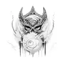 presença da lua bloodborne tattoo design idea