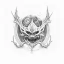 presença da lua bloodborne tattoo design idea