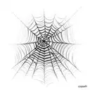 Spider Web tattoo design idea