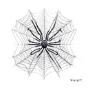 Spider Web tattoo design idea