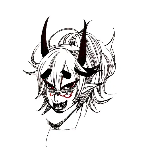 Hannya tattoo design idea