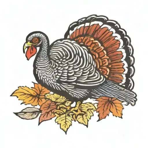 turkey with no plumage   tattoo design idea