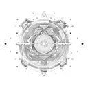 Libra Gemini constellation mixed together tattoo design idea