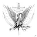 symbolism of strength and leadership with a griffin tattoo design idea