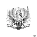 symbolism of strength and leadership with a griffin tattoo design idea