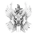 symbolism of strength and leadership with a griffin tattoo design idea