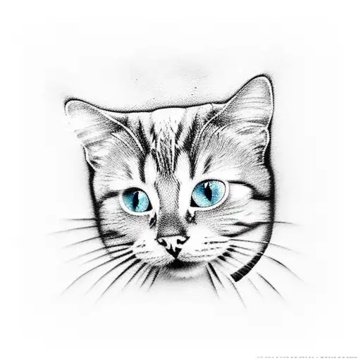 An urban skyline with a hidden cat and dog tattoo design idea