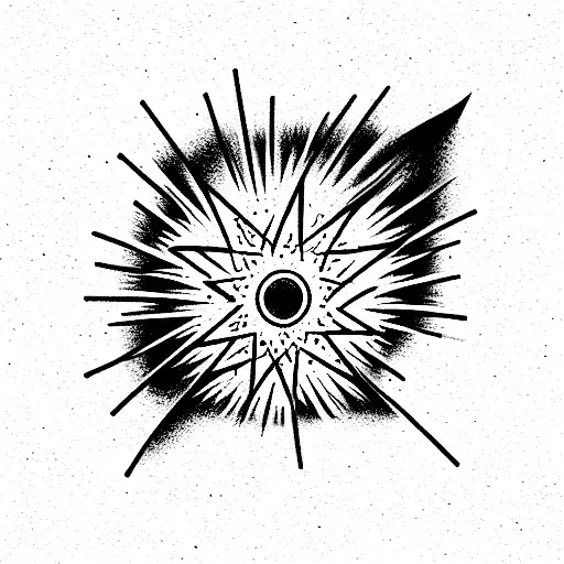 a atomic explosion tattoo design idea