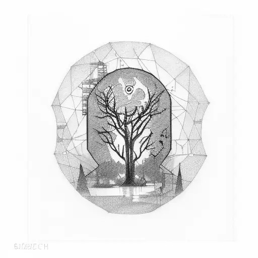 streetlight in dark tattoo design idea