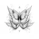 bullet with butterfly wings tattoo design idea