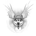 a cartoon canada goose holding a gun tattoo design idea