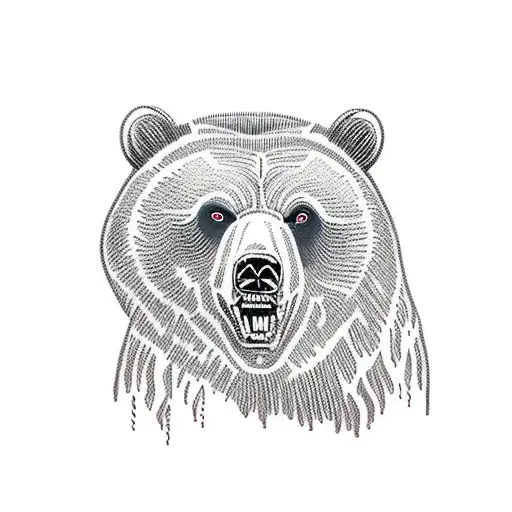 grizzly bear tattoo design idea