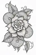 rose mandala design inspired tattoo design idea
