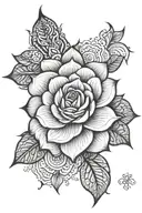 rose mandala design inspired tattoo design idea