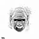 Gorilla angry tattoo design idea