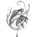 if others wonder why im missing tell them ive gone fishing tattoo design idea